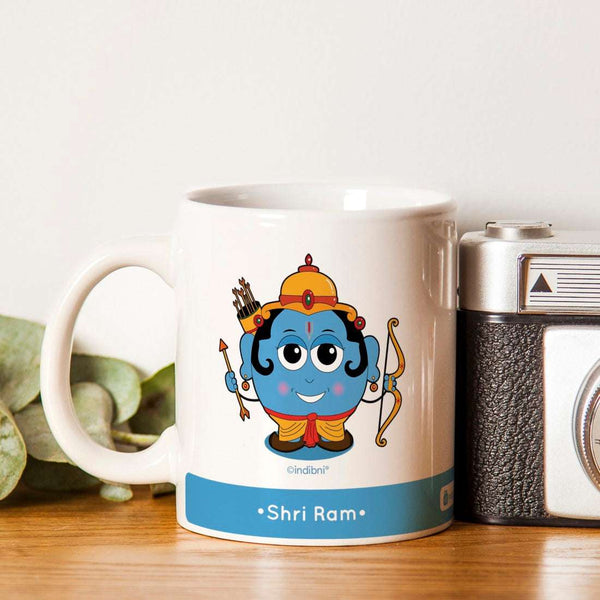 Blue Coffee Mug with Ram Print