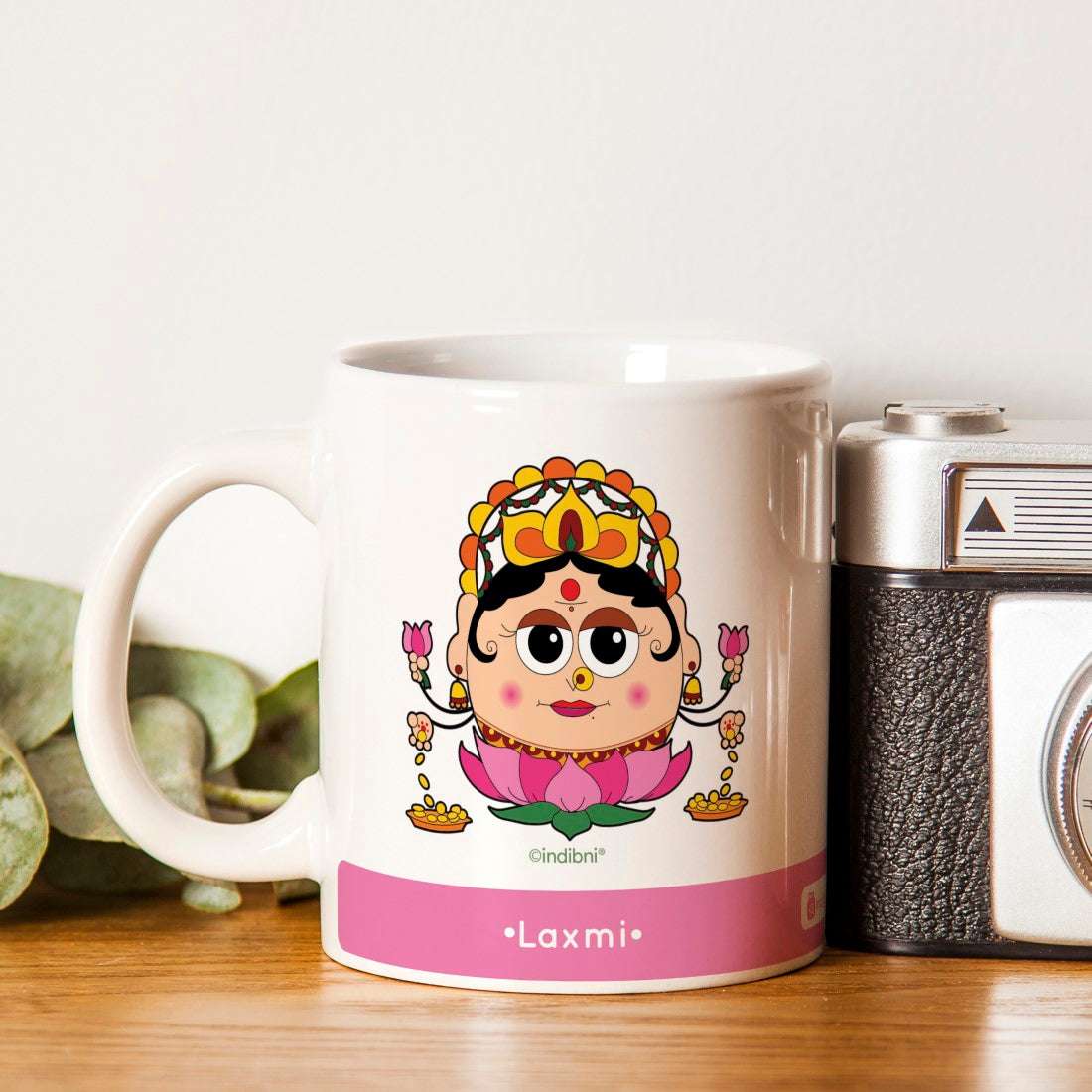 Pink Coffee Mug with Laxmi Print