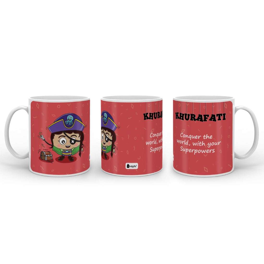 Khurafati Mug with Mini Frame (Red)