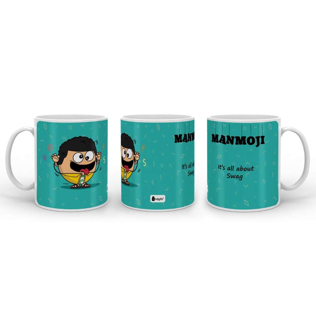 Manmoji Mug with Mini Frame (Blue)