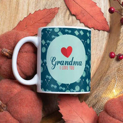 Grandma I Love You Blue Coffee Mug