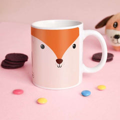 Indigifts Half-N-Half Fox Printed Kids Coffee Mug