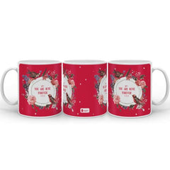 Floral Wreath Red Coffee Mug