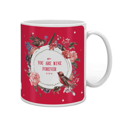 Floral Wreath Red Coffee Mug