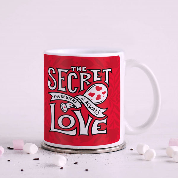 Valentine Gift Combo Red Printed Cushion Cover, Filler, Coffee Mug With Love Quote