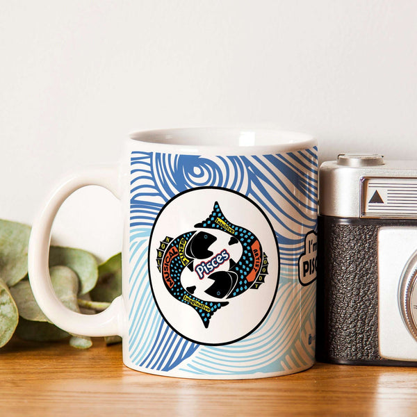 Pisces Zodiac Blue Coffee Mug