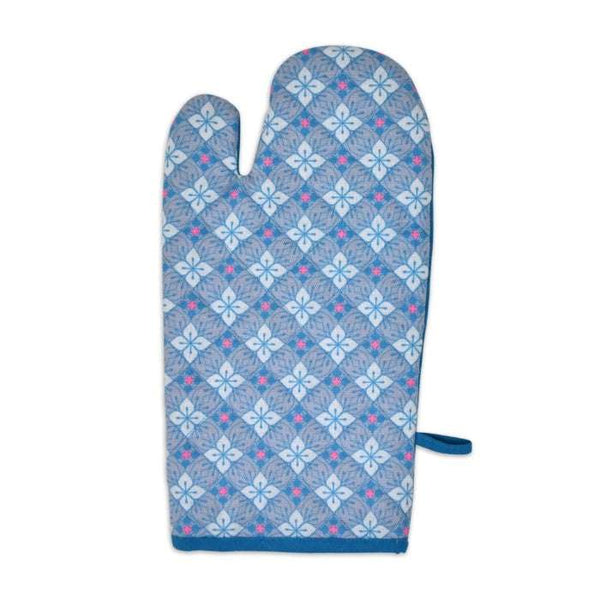 Microwave Oven Mitts Gloves, 11x6 Inch (Teal and Grey)