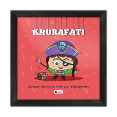 Khurafati - Conquer the world with your superpowers Red Poster Frame