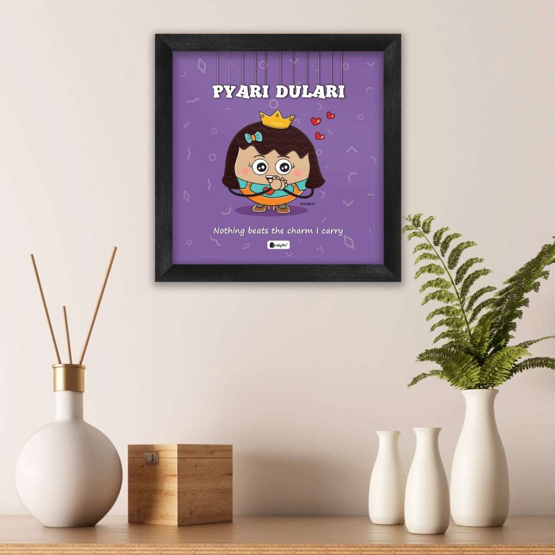 Pyari Dulari - Nothing beats the charm I carry Purple Poster Frame