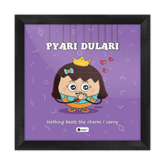 Pyari Dulari - Nothing beats the charm I carry Purple Poster Frame