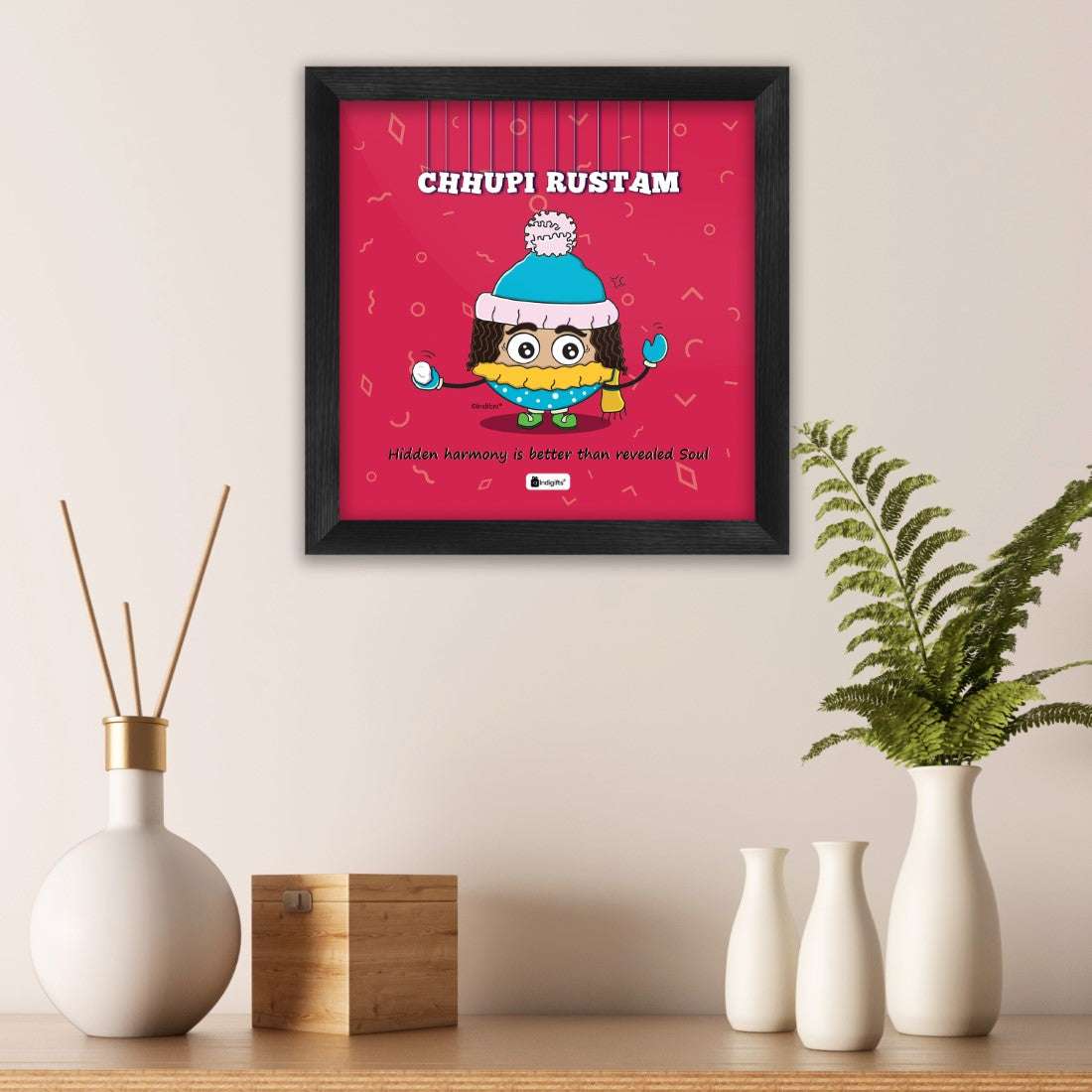 Chhupi Rustam - Hidden harmony is better than revealed soul Pink Poster Frame