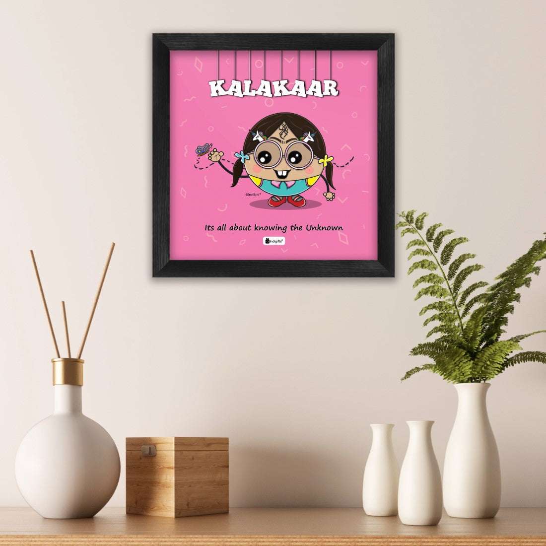 Kalakaar - It's all about knowing the unknown Pink Poster Frame