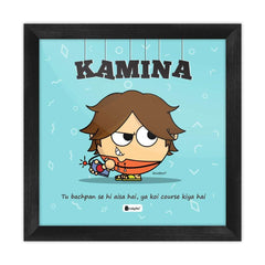 Kamina - Bachpan se hi aisa hai Blue Poster Frame