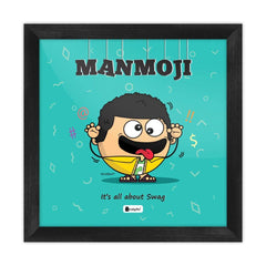 Manmoji - All about swag Blue Poster Frame