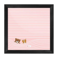 Indigifts Half-N-Half Collection Bear in Line Printed Poster Frame