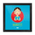 Indigifts Traditional Indian Woman Hand Greeting Posture of Namaste Blue Poster Frame