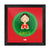 Indigifts Indian Woman Hand Greeting Posture of Namaste with Blur Circle Background. Red Poster Frame