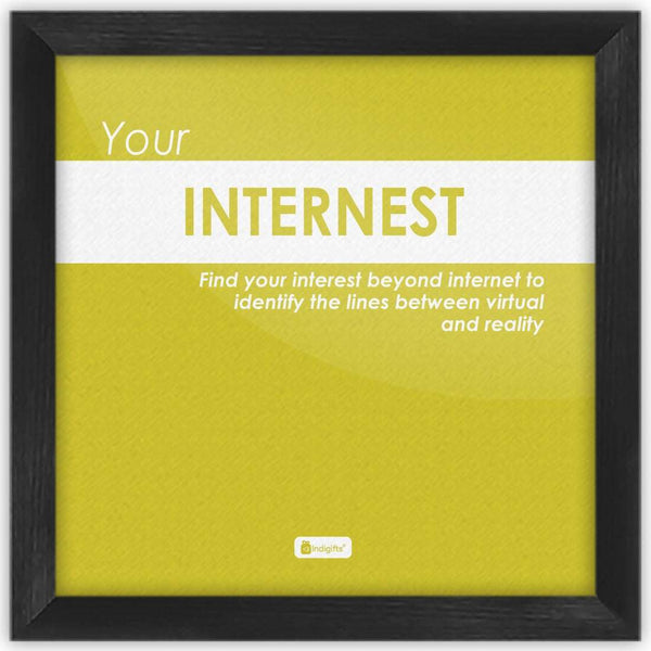 Funny Wall Posters | Yellow Poster Frame | Quirky Humour Poster Wall Frame for Office &amp; Home D&eacute;cor, Quotes Printed Poster with Frame