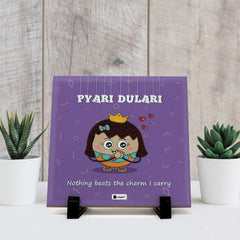 Pyari Dulari Printed Table D&eacute;cor Ceramic Tile 6x6 Inches