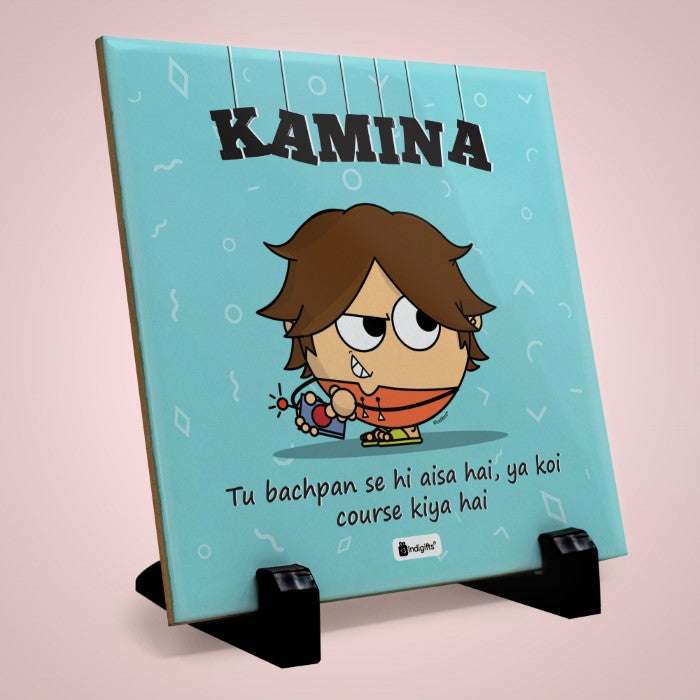 Kamina Printed Table D&eacute;cor Ceramic Tile 6x6 Inches