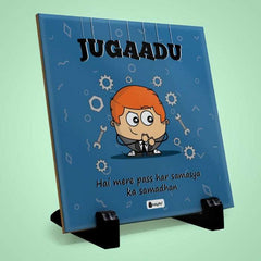 Jugaadu Printed Table D&eacute;cor Ceramic Tile 6x6 Inches