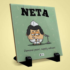 Neta Printed Table D&eacute;cor Ceramic Tile 6x6 Inches