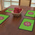 Boho-Hippie Floral Mandala Print (Green) Table Mat