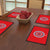 Decorative Colorful Round Mandala Print (Red) Table Mat