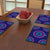 Decorative Colorful Round Mandala Print (Blue) Table Mat