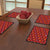 Wave Pattern of Overlapping Circles (Red) Table Mat