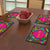 Colorful Bohemian Floral Doodle Artwork (Multicolorcolor) Table Mat