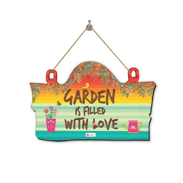 Garden Filled With Love Print Wall Hanging