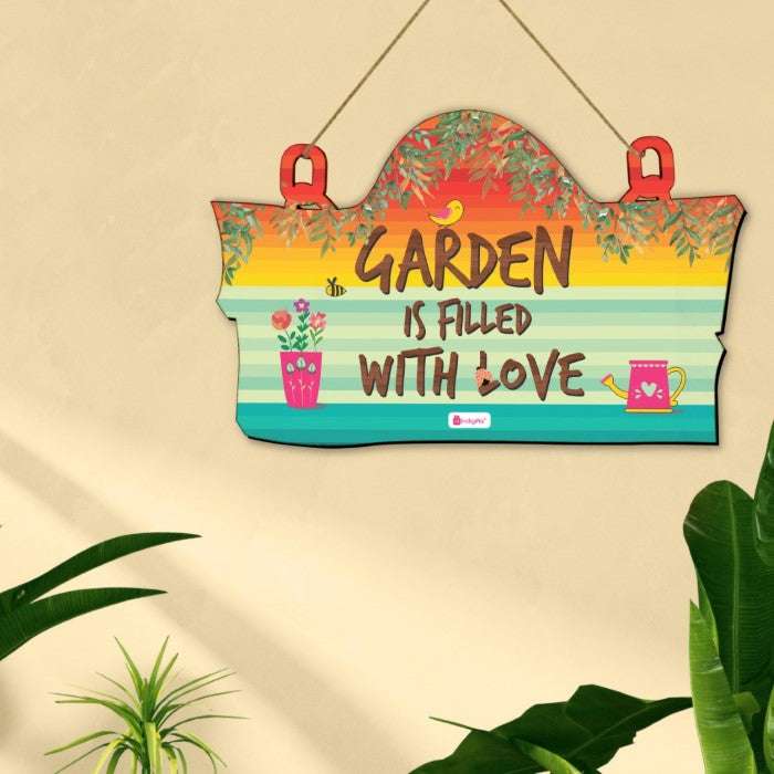 Garden Filled With Love Print Wall Hanging