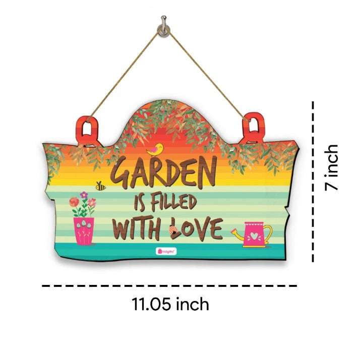 Garden Filled With Love Print Wall Hanging