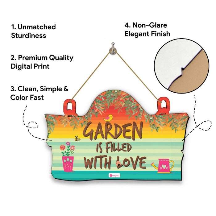 Garden Filled With Love Print Wall Hanging