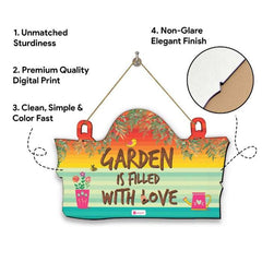 Garden Filled With Love Print Wall Hanging